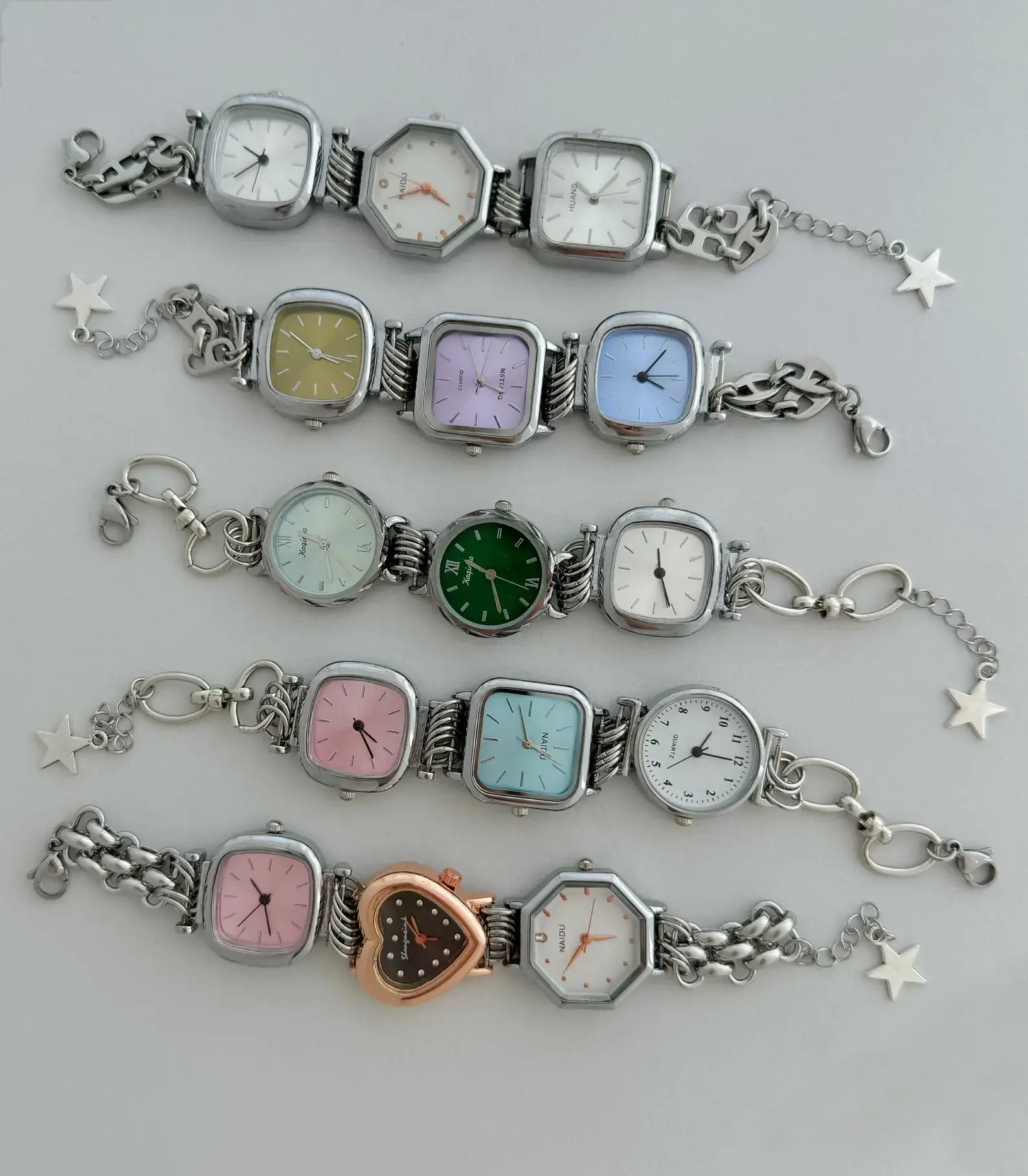 Chic Y2K titanium stainless steel handmade watch bracelet, women’s jewelry