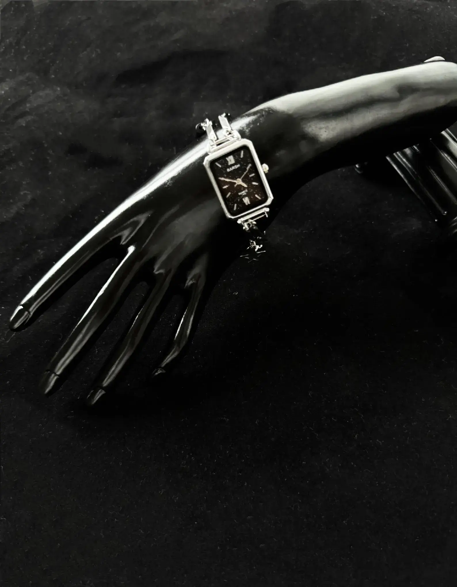 Early 2000s Y2K titanium stainless steel handmade women’s watch bracelet