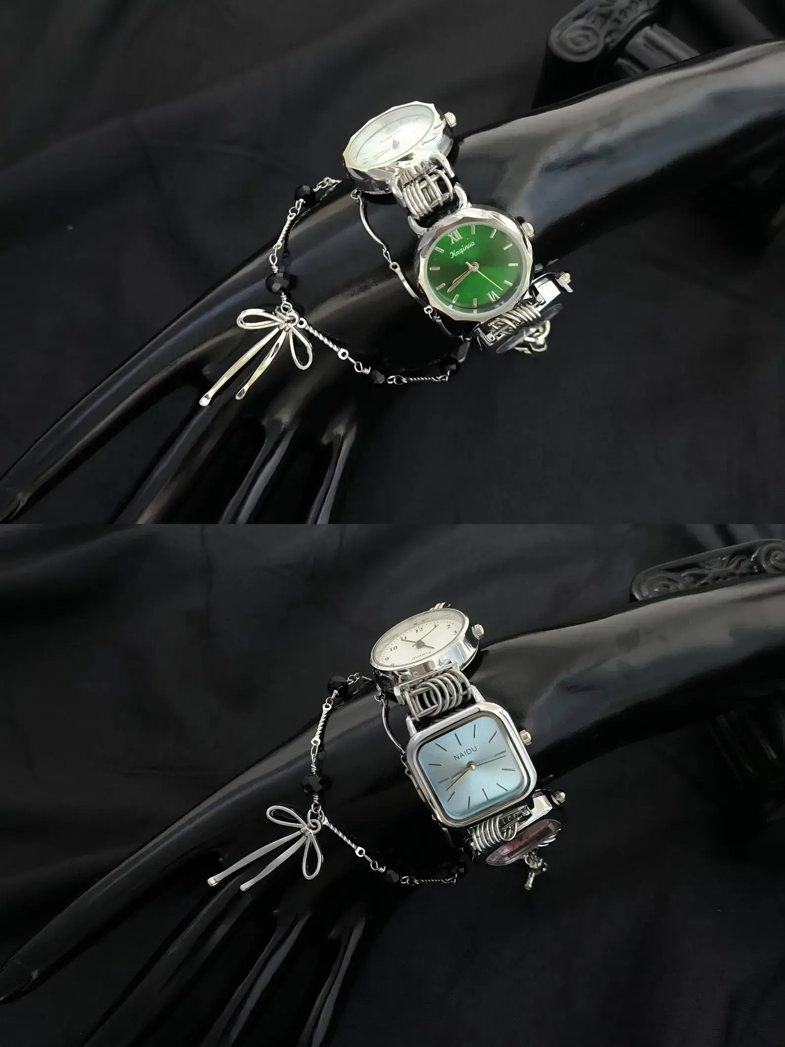 Chic Y2K titanium stainless steel handmade watch bracelet, women’s jewelry