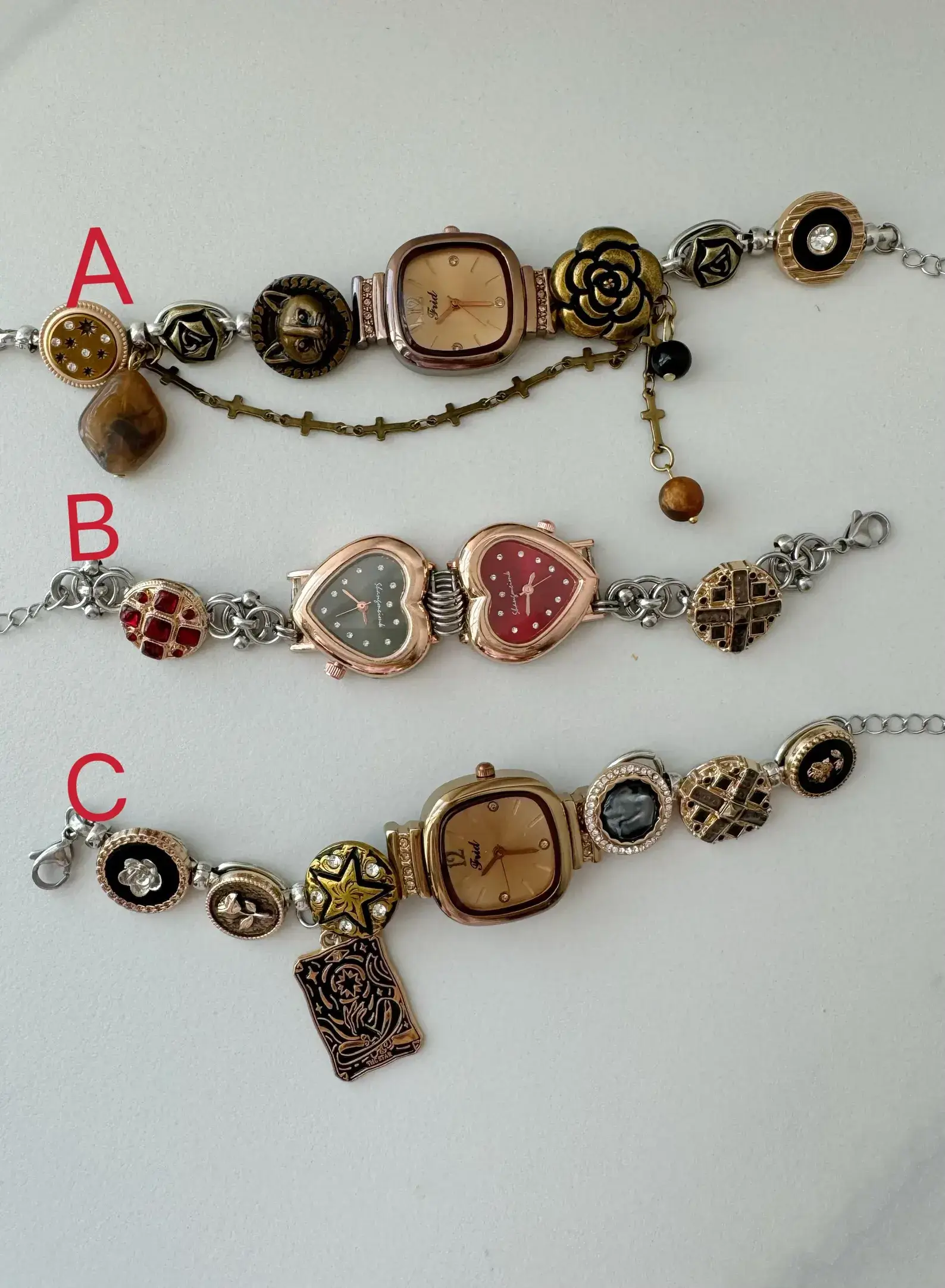 Handmade Y2K titanium stainless steel women’s watch bracelet, retro-inspired jewelry