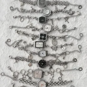 Trendy Y2K titanium stainless steel watch bracelet, handmade women’s jewelry accessory