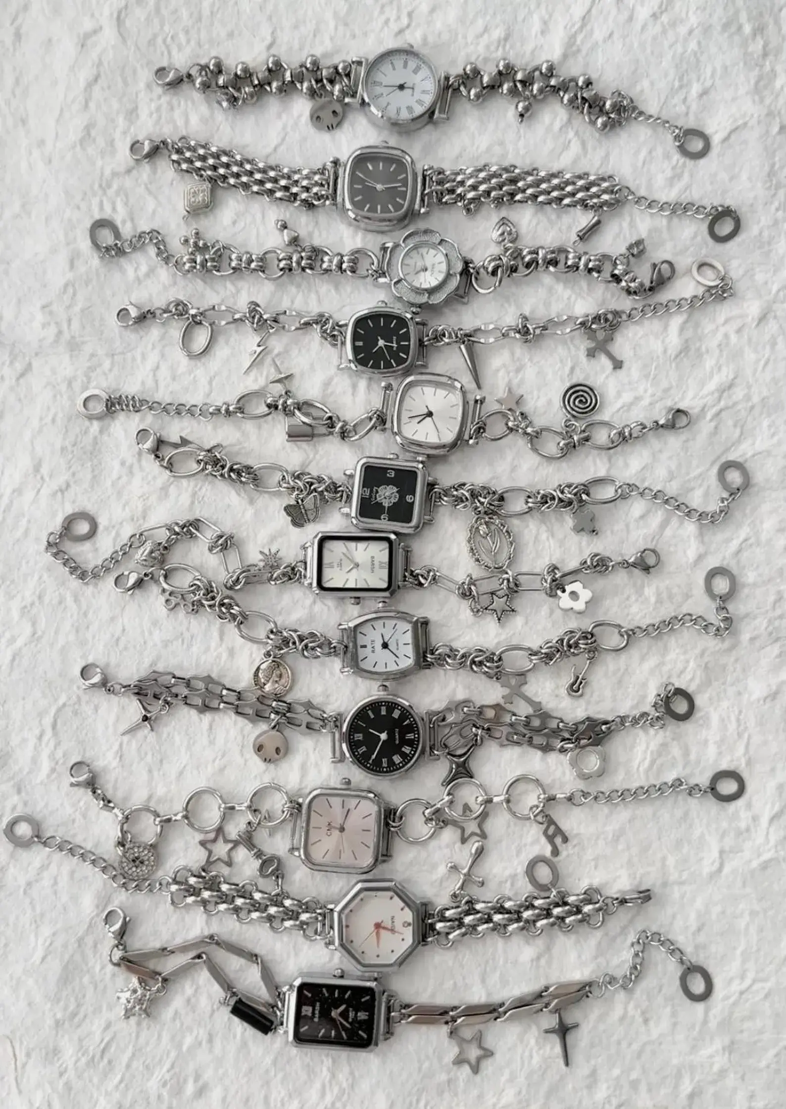 Trendy Y2K titanium stainless steel watch bracelet, handmade women’s jewelry accessory